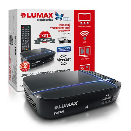 Цифровая ТВ приставка  Lumax DV1115HD ресивер с тюнером DVB-T2/C