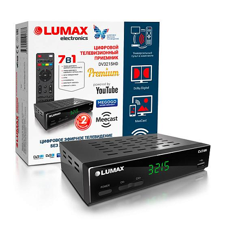 Цифровая ТВ приставка  Lumax DV3215HD ресивер с тюнером DVB-T2/C