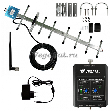 Комплект 3G усиления  Vegatel VT2-3G-kit (LED 2017 г.) для мобильного интернета