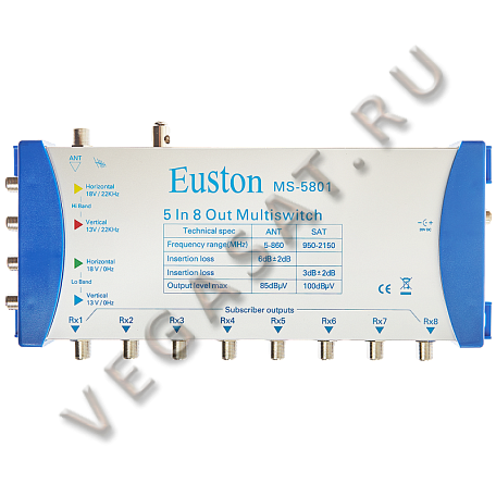 Мультисвитч  Euston MS-5801 активный оконечный 5x8