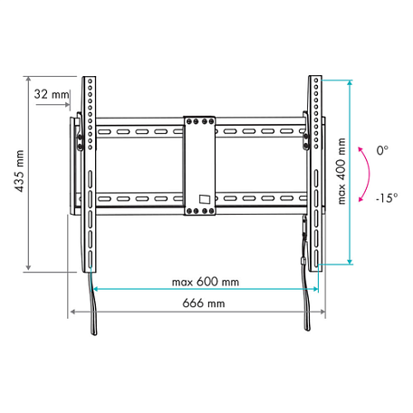 Наклонный ТВ кронштейн  VLK TRENTO-39 для LED/LCD телевизоров