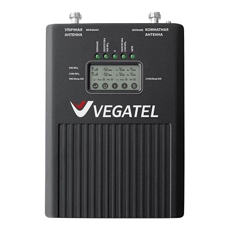 Репитер VEGATEL VT3-900E/3G (LED) для сотовой связи и мобильного интернета  Vegatel R06390 VT