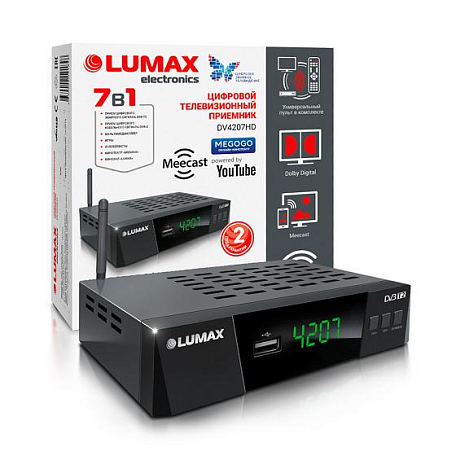 Цифровая ТВ приставка  Lumax DV4207HD ресивер с тюнером DVB-T2/C