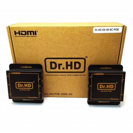 HDMI удлинитель extender  Dr.HD EX 50 SC POE по витой паре, до 50 м