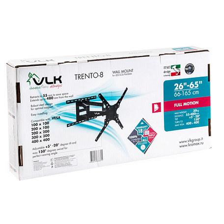 Наклонно-поворотный ТВ кронштейн  VLK TRENTO-8 для LED/LCD телевизоров