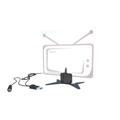 Комнатная ТВ антенна DVB-T2  Rexant AG-719-USB активная ДМВ с усилителем